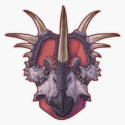 Styracosaurus Albertensis Sticker Decal Size 5"