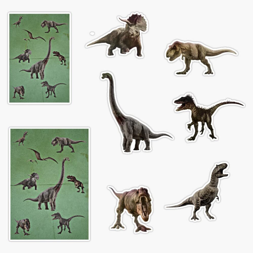 Dinosaur Vintage Sticker Decal Size 5"
