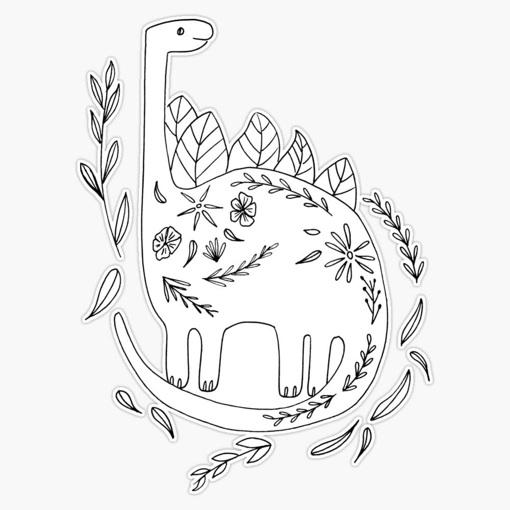 Diplodocus Sticker Decal Size 5"