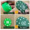 400 Plastic Poker Chips with Storage Box Set,Denomination Printed Casino Style Chip for Texas Home Game Holdem Poker Nights,Blackjack,Roulette Games,Casino Parties view 3