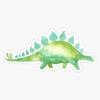 Green Watercolor Stegosaurus Sticker Decal Size 5" view 1