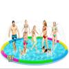 157" Extra Large Splash Pad - Non-Slip Splash Pad for Kids and Dogs Thickened Dog Pool with Sprinkler for Toddlers Children Adults Pets view 1
