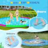 157" Extra Large Splash Pad - Non-Slip Splash Pad for Kids and Dogs Thickened Dog Pool with Sprinkler for Toddlers Children Adults Pets view 3