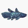 Coelacanth Sticker Decal Size 5" view 1