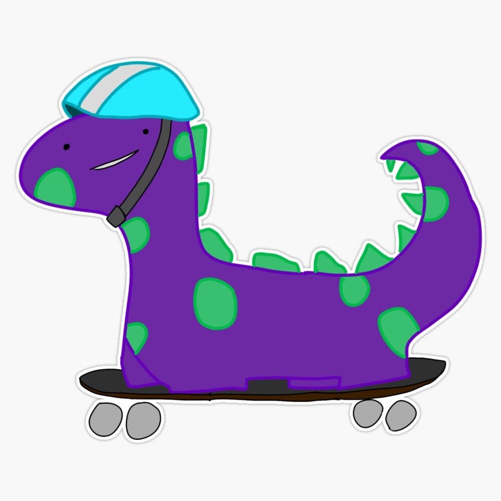 Motivational Lizard On A Skateboard Sticker Decal Size 5"