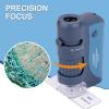 60x-120x Mini Pocket Microscope for Kids Adults, Portable Handheld Microscope with Microscope Slides, Miniscope Portable Microscope for Kids Little Scientist Students School Minilabsters Education view 3