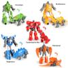 HSEONEJIA 5 in 1 Dinosaur Transforming Robot Toys, Wars Rescue Deformation Combination Dino Action Figures for 6-12 Years Kid Boys view 2