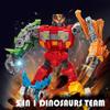 HSEONEJIA 5 in 1 Dinosaur Transforming Robot Toys, Wars Rescue Deformation Combination Dino Action Figures for 6-12 Years Kid Boys view 4