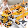 Kids Construction Toys, Construction Truck Toys Set w/Crane, Excavator, Forklift,Bulldozer,Dump Trucks,Cement Truck,Road Roller, Alloy Construction Vehicle Toys for 3 4 5 6 7 Years Old Boys Gifts view 2