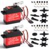 Miuzei 2Pcs 25KG High Torque RC Servo, Waterproof Servo Motor Compatible with 1/8, 1/10 RC Car, Full Metal Gear Steering Servo with 25T Servo Horn270 view 1