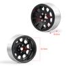 CNszlan 4PCS 2.2'' Beadlock Wheel Rims Terrain Tires 140 * 58mm for 1/10 Axial SCX10 Wraith 90056 Axial RR10 TRX4(Black) view 2