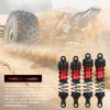 4PCS RC Oiled Shocks Absorber Set Fit for 1/12 1/14 1/16 RC Cars WLtoys 144001/124019/124018 MJX, SCY and HBX RC Buggy Off-Road Racing Upgraded Parts (Black Red) view 4