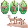 16PCS Deer Figurines Model Trees Kit, Plastic Woodland Animals Toys, Miniature Wild Forest Animal Figures for Christmas Decoration Cake Toppers Party Favors view 4