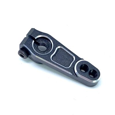 KingVal Replacement Metal 25T Servo Steering Arm Servo Horn RC Spare Parts Compatible with Axial SCX10 TRX4 Yikong 1/10 RC Crawler Car (Black)
