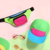 Cindeer 2 Pcs 80s 90s Neon Fanny Pack Hat for Women Neon Hat Retro Fanny Pack for 80s 90s Party Holiday Outfit(Green) view 4