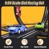 Slot-Car-Race-Track-Sets for Boys Kids, Battery or Electric Race Car Track with 4 High-Speed Slot Cars, Dual Racing Game 2 Hand Controllers Circular Overpass Track, Toys Gifts for 6-8 8-12 Boys Girls view 3