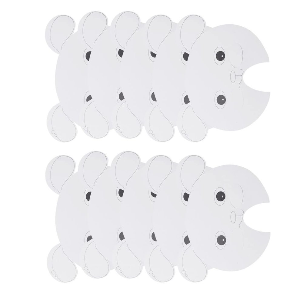ARTIBETTER 15pcs White Paper Masks Boys and Girls Blank Paintable Craft Animal Masks Color Markers Creative Fun for Parties and Imaginative Play