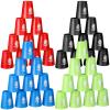 Libima 48 Pcs Sports Stacking Cups Set Stacking Cup Classic Games Speed Training Game for Boy Girl Adult Family Party Challenge Competition Travel Gift, 4 Colors (Blue, Green, Black and Red) view 1