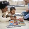 EZBaby Busy Book for Toddlers 1-3, Montessori Busy Board for 3 Year Old, Kid Travel Busy Board for Toddlers 1+, Sensory Book, Airplane Activities Toy, Educational Motor Skills Boys and Girl 2-4, Gray view 4