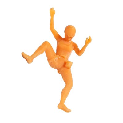 1/64 Rock Climbing Figures, Tiny People Sand Table Photo Props Dioramas Layout Desktop Ornament Model Figurines Hand Painted Model Ornaments, D