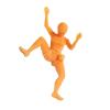 1/64 Rock Climbing Figures, Tiny People Sand Table Photo Props Dioramas Layout Desktop Ornament Model Figurines Hand Painted Model Ornaments, D view 1