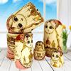 Matryoshka Russian Doll Matryoshka Wooden Stacking Nested Russian Nesting Dolls Set 10 Pcs Handmade Toy for Christmas Matryoshka Creative Toys view 3