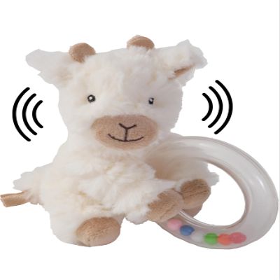 Bearington Lil' Lofty 5.5 Inch Giraffe Baby Rattle - Soft Rattles for 0-6 Months & Plush Giraffe Ring - Stuffed Animal Baby Toys - Infant Toys
