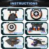 KooRare Shield Dart-Blasting Toys for Guns-Toys for Superhero 6 7 8 9+ Year Old Boys,Kids Roleplay Toy with Lights, with 30 Darts view 2