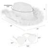 Funcredible White LED Cowboy Hat & Heart Glasses  Light-Up Cowgirl Costume Accessory Set for Festivals, Concerts & Photo Shoots view 2