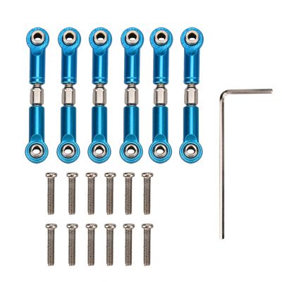 SPYMINNPOO RC Car Link Rod, RC Truck Upgrade Parts Metal Steering Linkage Rods Arm Replacement Accessory Set for 1/18 Model Car