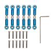 SPYMINNPOO RC Car Link Rod, RC Truck Upgrade Parts Metal Steering Linkage Rods Arm Replacement Accessory Set for 1/18 Model Car view 1