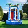 HeroKiddo 15ft Ocean Shark Inflatable Water Slide with Pool, 22ft Long- 100% Commercial Grade PVC Vinyl, Reinforced Strength Wet/Dry Fun, Front Load Entry for Easy Supervision view 2