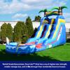 HeroKiddo 15ft Ocean Shark Inflatable Water Slide with Pool, 22ft Long- 100% Commercial Grade PVC Vinyl, Reinforced Strength Wet/Dry Fun, Front Load Entry for Easy Supervision view 3