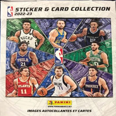 Strictly Mint Card Co. Inc. 2022 2023 Panini NBA Basketball Sticker Collection Huge Unopened Box Containing 50 Packs with 250 Stickers and Cards Total