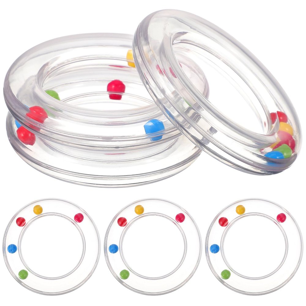 Cell Phone Accessories 24 Pcs Transparent Circle Rattle 's Accessories Gums Set Molar Grasping Transparent Rattles Transparent Rattles s Beads Bracelets