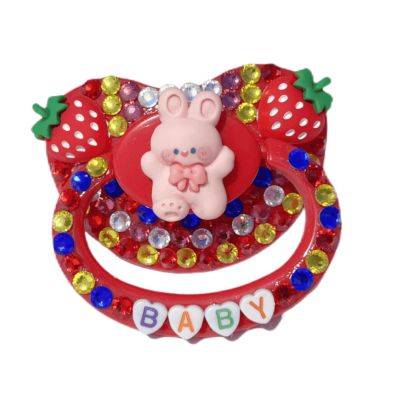 Adult Size Pacifier Personalized,Glitter Crystal Luxurious Dummy (Style 6)