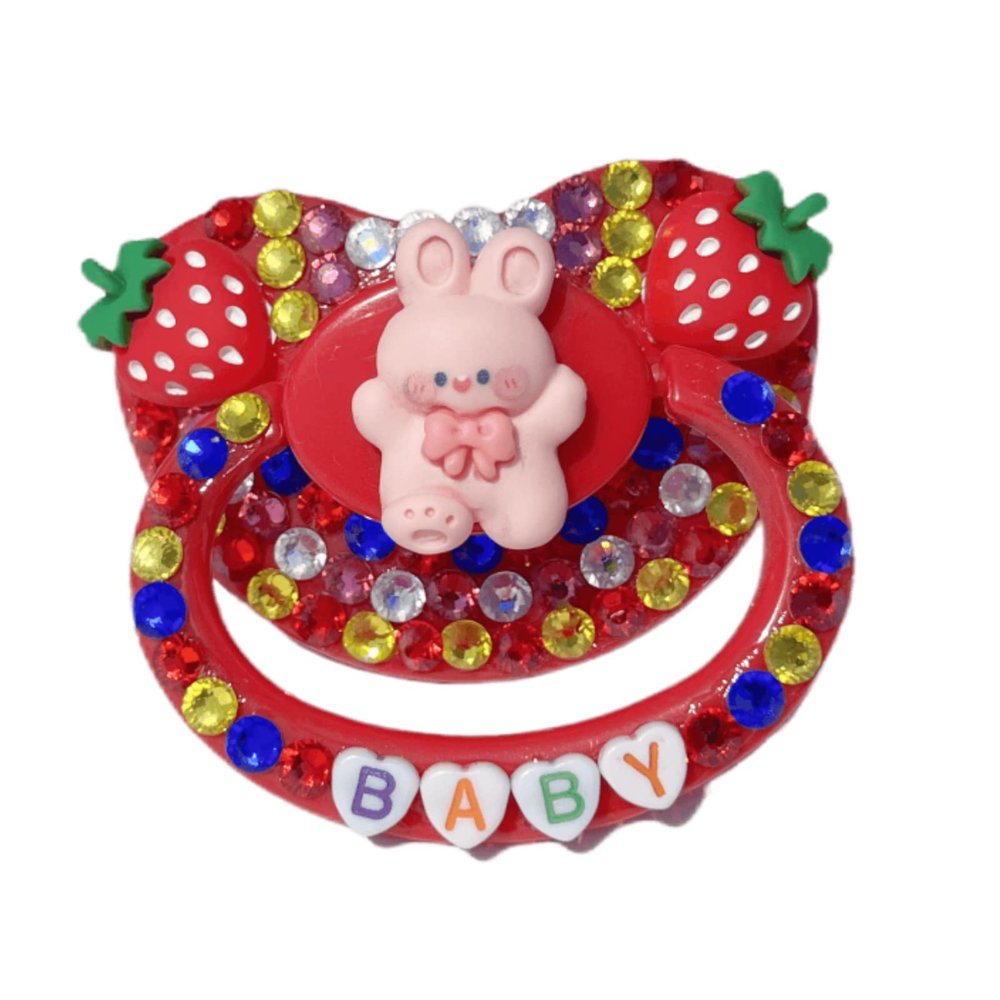 Adult Size Pacifier Personalized,Glitter Crystal Luxurious Dummy (Style 6)