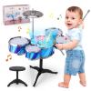 Kids Drum Set for Toddlers (15-Piece), Drum Set for Kids Age 3-5, Musical Toys for Boys Girls, Birthday for Kids, Drum Kit Instrument for Beginner Music Practice w/ 4 Lights view 1