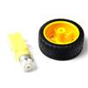 2PCS for arduino Smart Car Robot Plastic Tire Wheel with DC 3-6v Gear Motor view 1