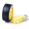 2PCS for arduino Smart Car Robot Plastic Tire Wheel with DC 3-6v Gear Motor view 2