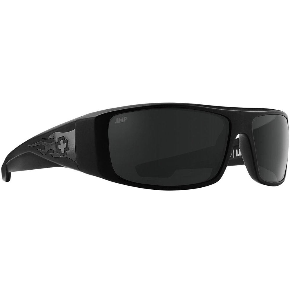 SPY Boo Johnson Logan Matte Black Gloss Black Flames Happy Gray
