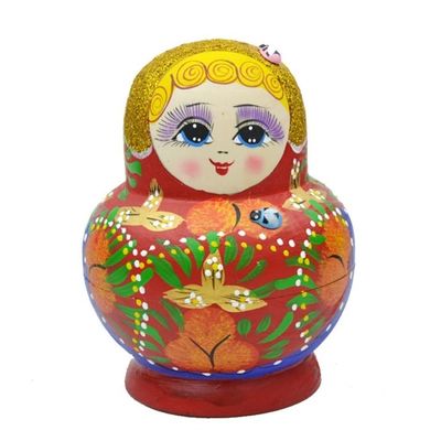 SLOFL Matryoshka 10 Pieces Russian Dolls Cartoon Girl Wooden Matryoshka Dolls Toy Babushka Russian Artwork Handicraft Home Decor Gift Creative Toys