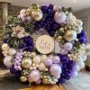 100pcs Metallic Pink Purple Balloon Garland Kit, Metallic Purple Metallic Pink Balloons Different Sizes 18/12/10/5 inch for Wedding Anniversary Birthday Bachelorette Bridal Shower Party Decorations view 3