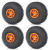 QUPA AM STORE 1.0 Beadlock Wheel Tires Wheel Rims Set for 1:18 TRX4M Axial 1:24 SCX24 Gladiator Deadbolt Bronco (Orange) view 1