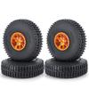 QUPA AM STORE 1.0 Beadlock Wheel Tires Wheel Rims Set for 1:18 TRX4M Axial 1:24 SCX24 Gladiator Deadbolt Bronco (Orange) view 2