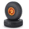 QUPA AM STORE 1.0 Beadlock Wheel Tires Wheel Rims Set for 1:18 TRX4M Axial 1:24 SCX24 Gladiator Deadbolt Bronco (Orange) view 4