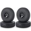 QUPA AM Store 1.0 Beadlock Wheel Tires Wheel Rims Set for 1:18 TRX4M Upgrades Axial 1:24 SCX24 Gladiator Deadbolt Bronco (Black) view 1