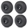 QUPA AM Store 1.0 Beadlock Wheel Tires Wheel Rims Set for 1:18 TRX4M Upgrades Axial 1:24 SCX24 Gladiator Deadbolt Bronco (Black) view 2