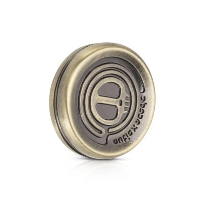 Coin Fidget Slider, Magnetic Stainless Mini Rotation Coin Fidget Slider, Devil Style Stress Relief Fingertip Haptic Toy for Adults Office Work, Travel, Home