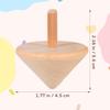 Totority Wooden Spinning for Children DIY Painted Gyro Plaything Educational Physics Toy for Boys and Girls 2.16X5.31X1.77In view 3